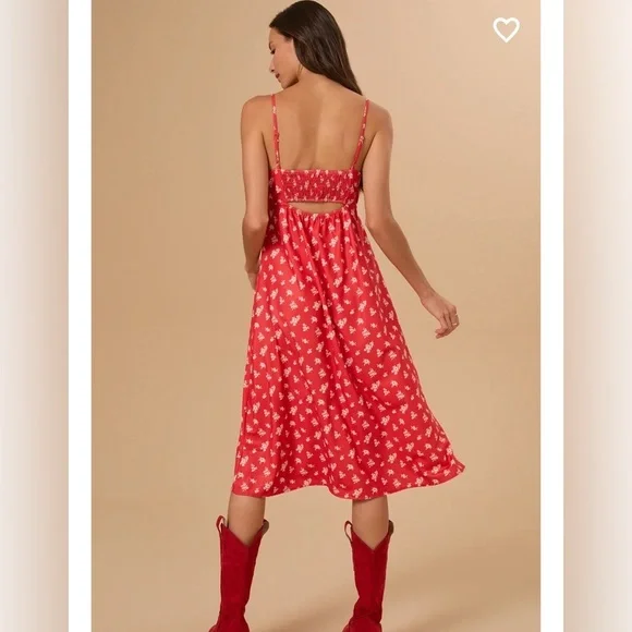 New with tags altard state poppy floral midi dress